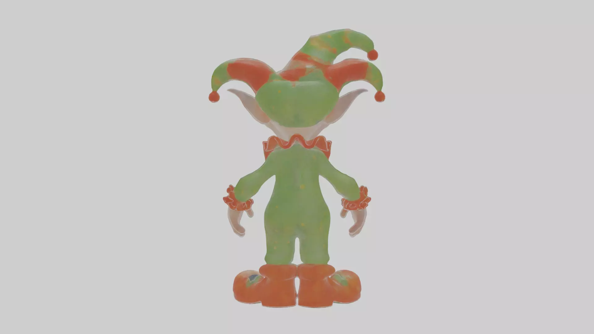 Cartoon Jasper the Jester unsettling Model Low-poly 3D model_0