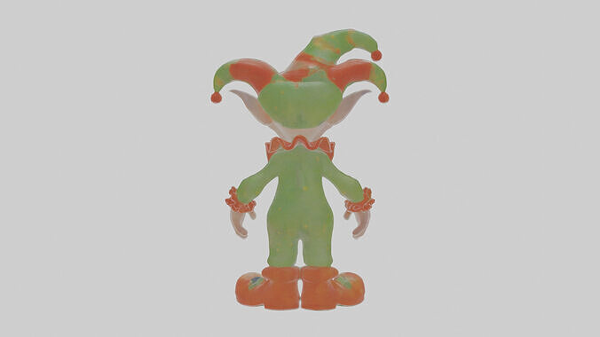 Cartoon Jasper the Jester unsettling Model Low-poly 3D model