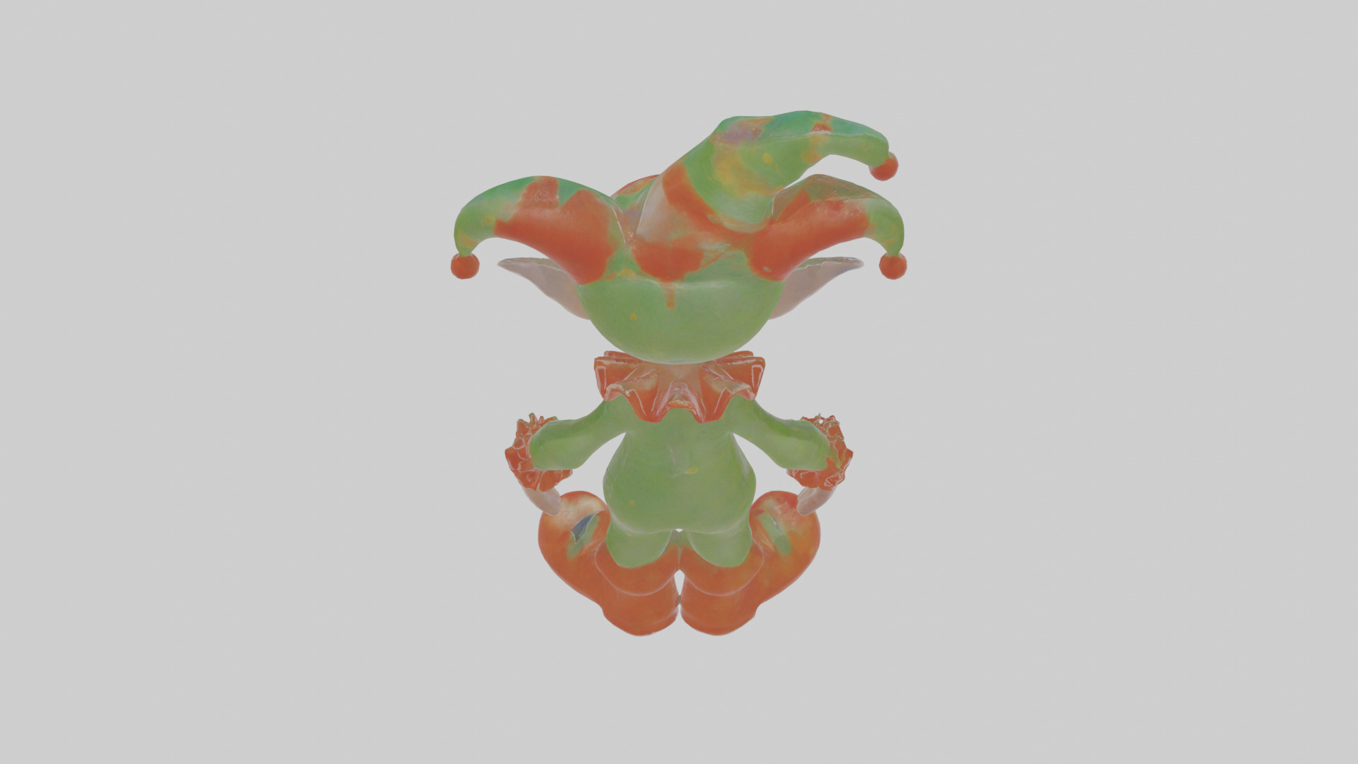 Cartoon Jasper the Jester unsettling Model Low-poly 3D model_23