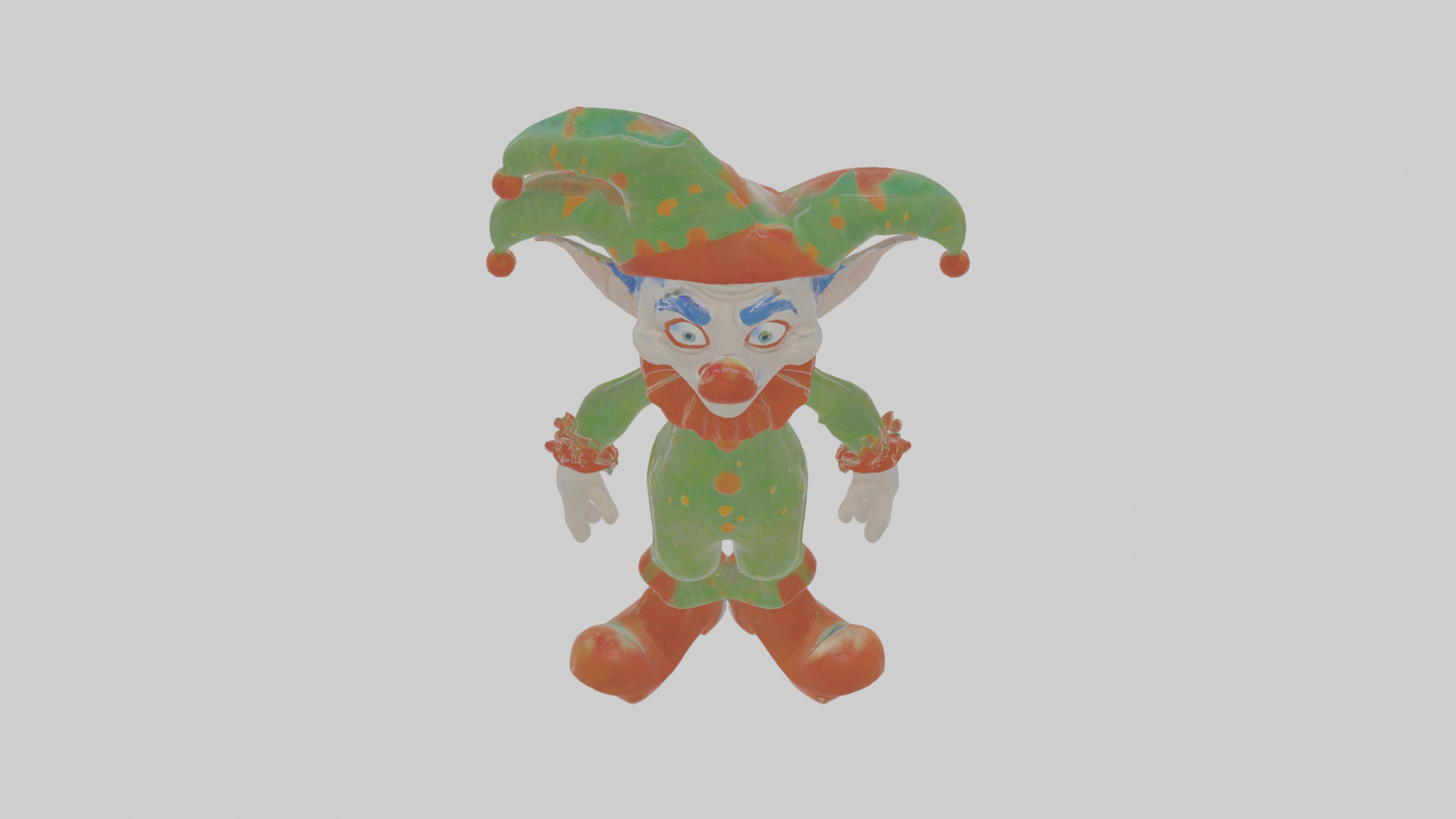 Cartoon Jasper the Jester unsettling Model Low-poly 3D model_25