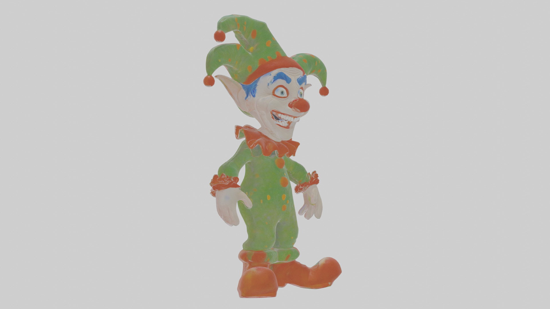 Cartoon Jasper the Jester unsettling Model Low-poly 3D model_17