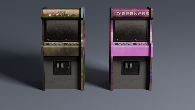 Arcade cabinet Low-poly 3D model