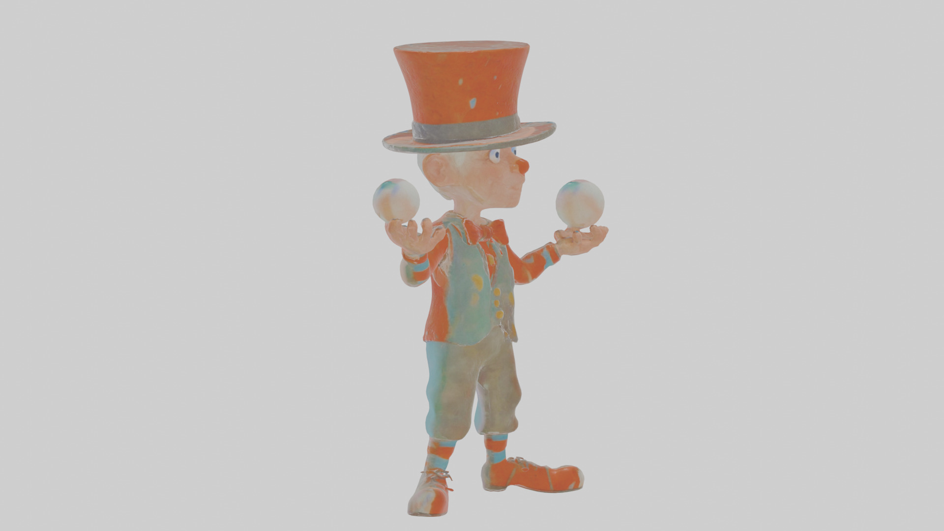 Cartoon Jasper the Juggler Model Low-poly 3D model_10