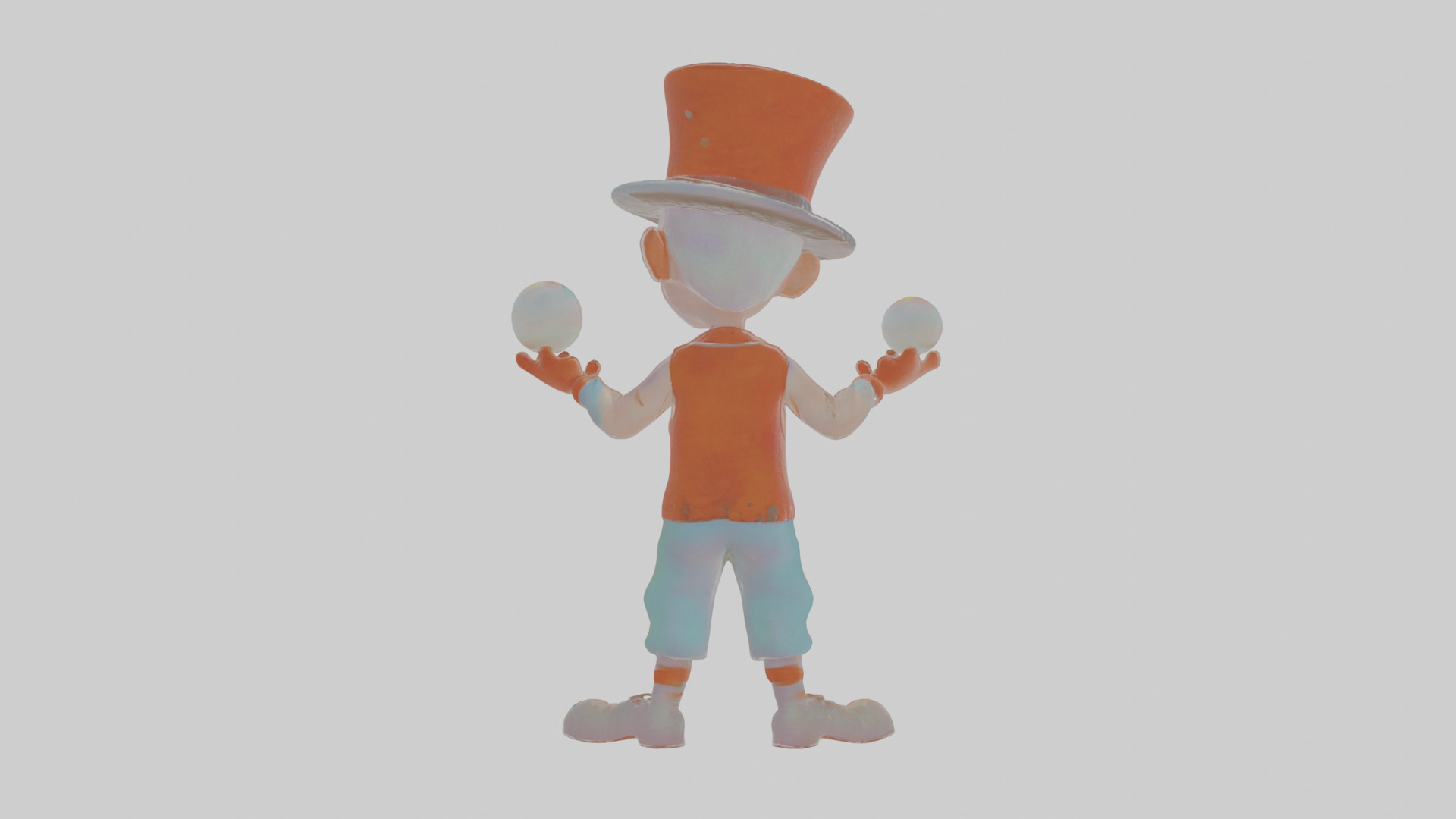Cartoon Jasper the Juggler Model Low-poly 3D model_1