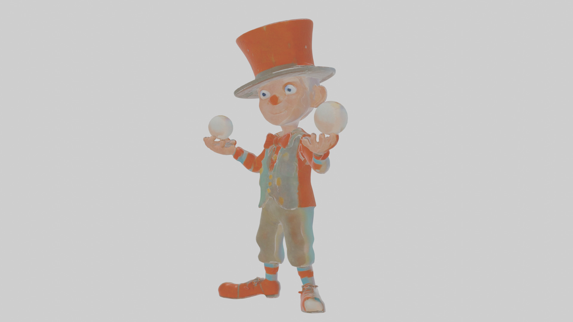 Cartoon Jasper the Juggler Model Low-poly 3D model_15