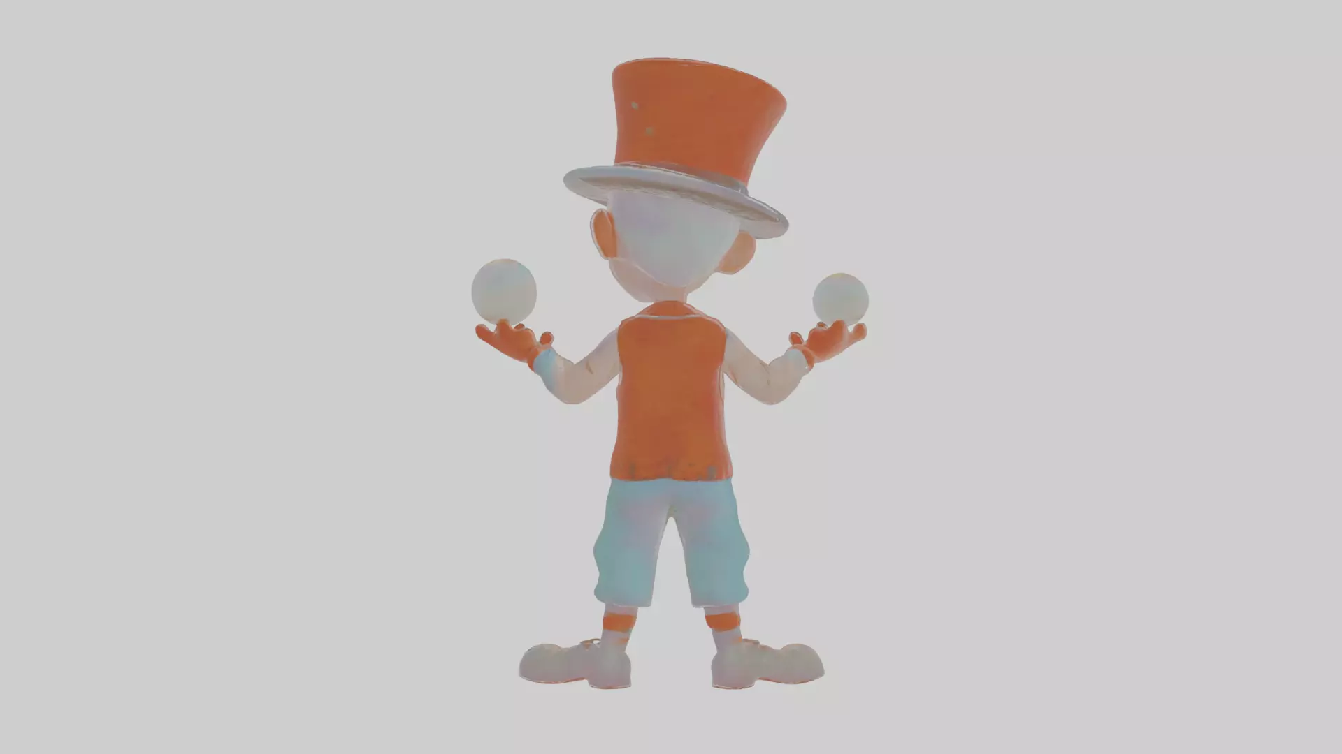 Cartoon Jasper the Juggler Model Low-poly 3D model_0