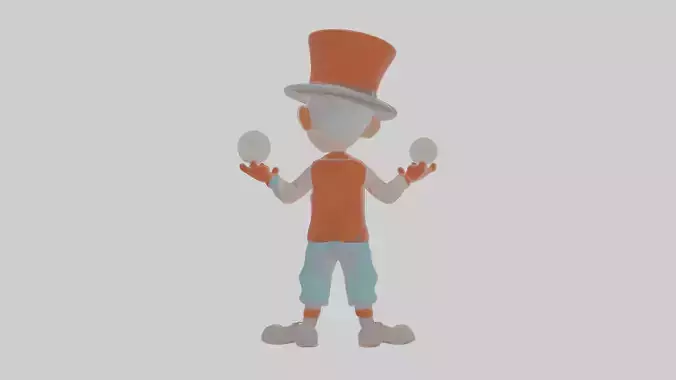 Cartoon Jasper the Juggler Model