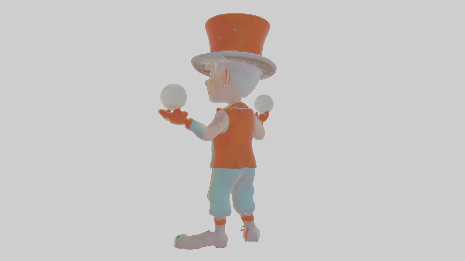 Cartoon Jasper the Juggler Model Low-poly 3D model_3