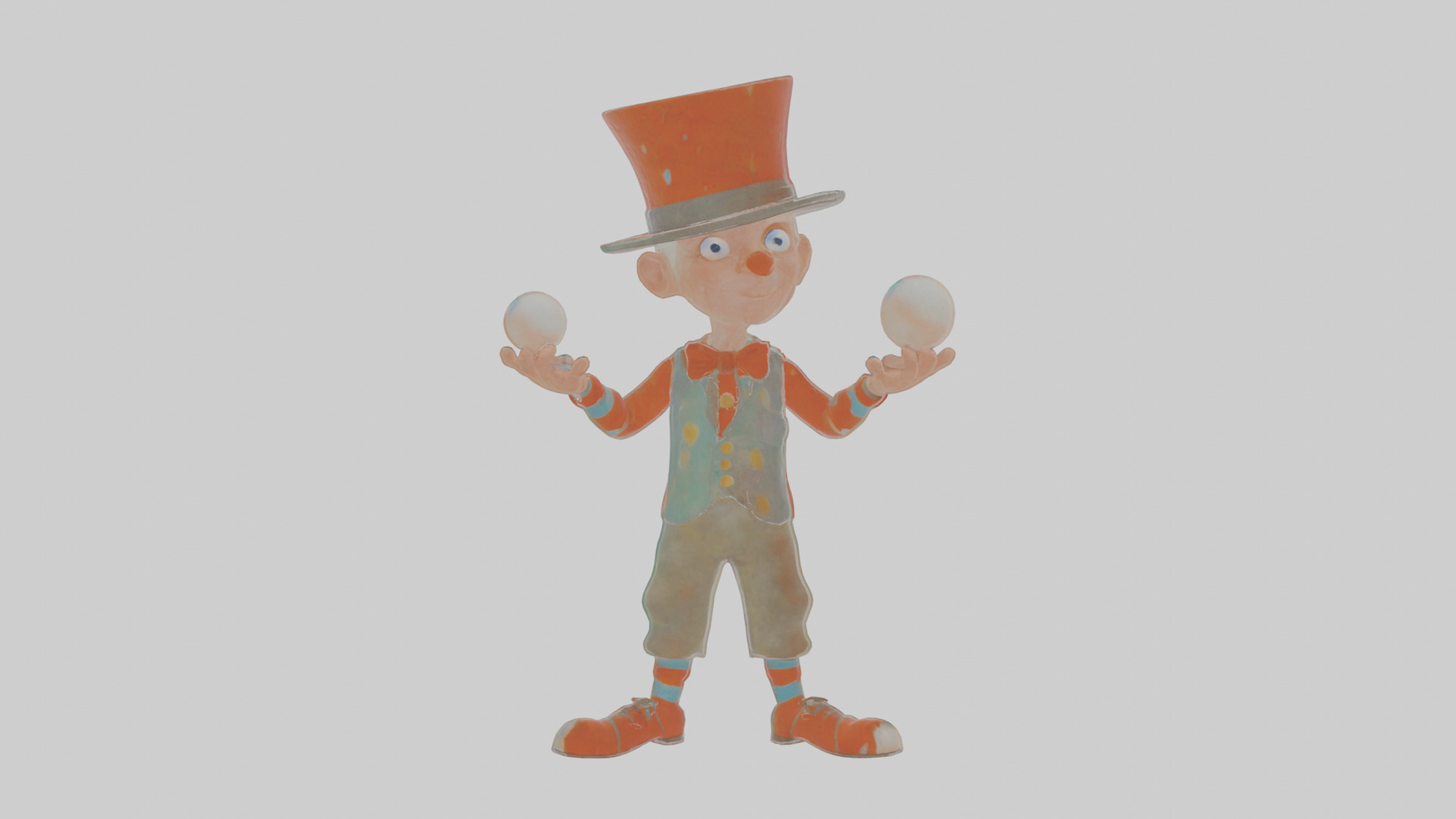 Cartoon Jasper the Juggler Model Low-poly 3D model_14