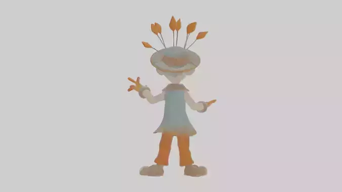Cartoon Jasper the Juggler of Jagged Javelins Model Low-poly 3D model