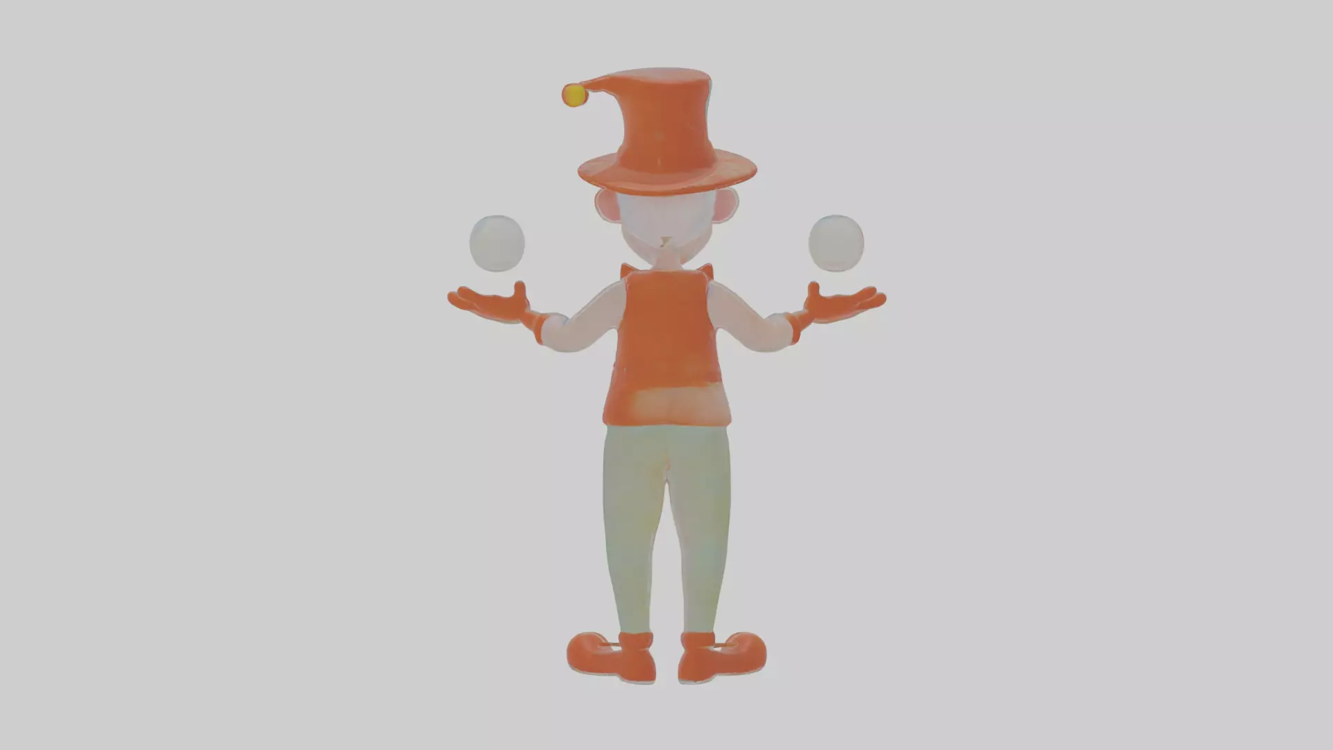 Cartoon Jasper the Juggler of Jolting Jokes Model Low-poly 3D model_0