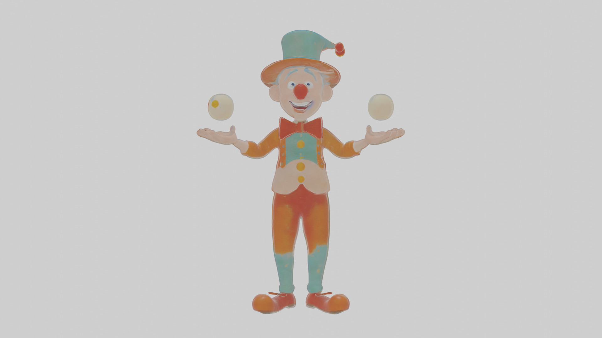 Cartoon Jasper the Juggler of Jolting Jokes Model Low-poly 3D model_14