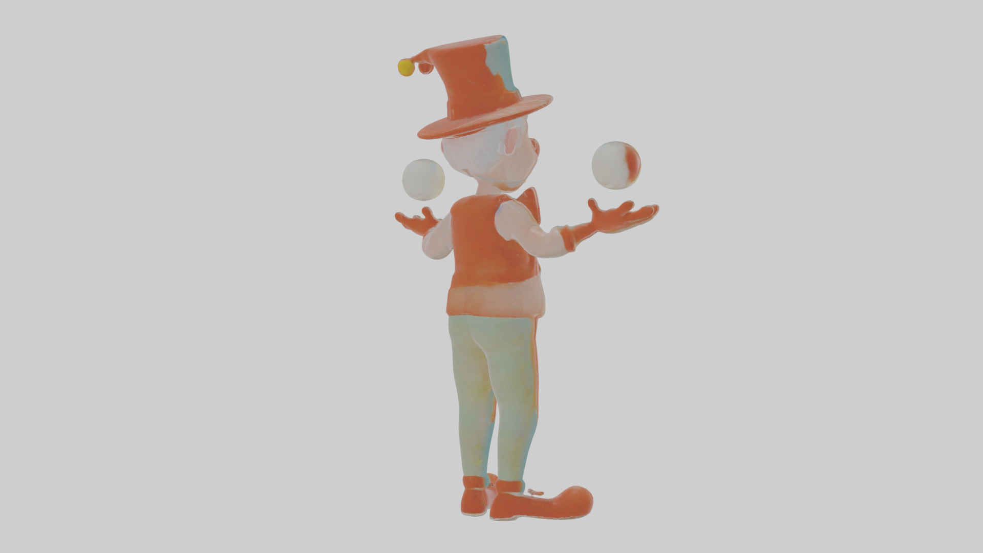 Cartoon Jasper the Juggler of Jolting Jokes Model Low-poly 3D model_4