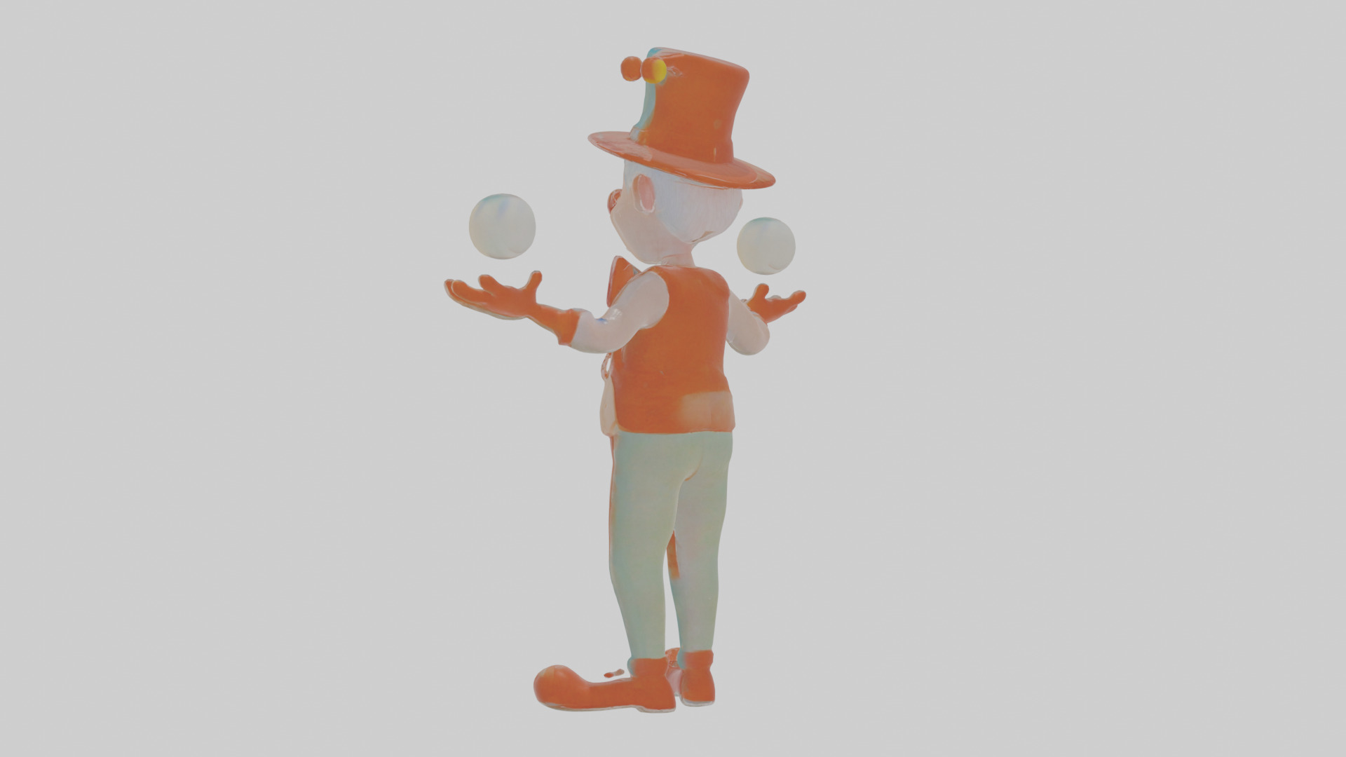 Cartoon Jasper the Juggler of Jolting Jokes Model Low-poly 3D model_2