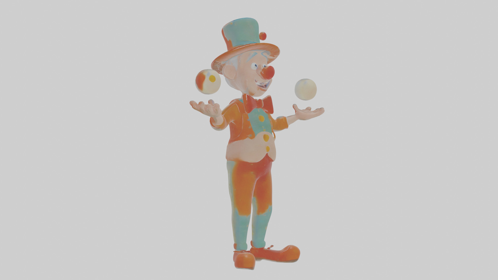 Cartoon Jasper the Juggler of Jolting Jokes Model Low-poly 3D model_18