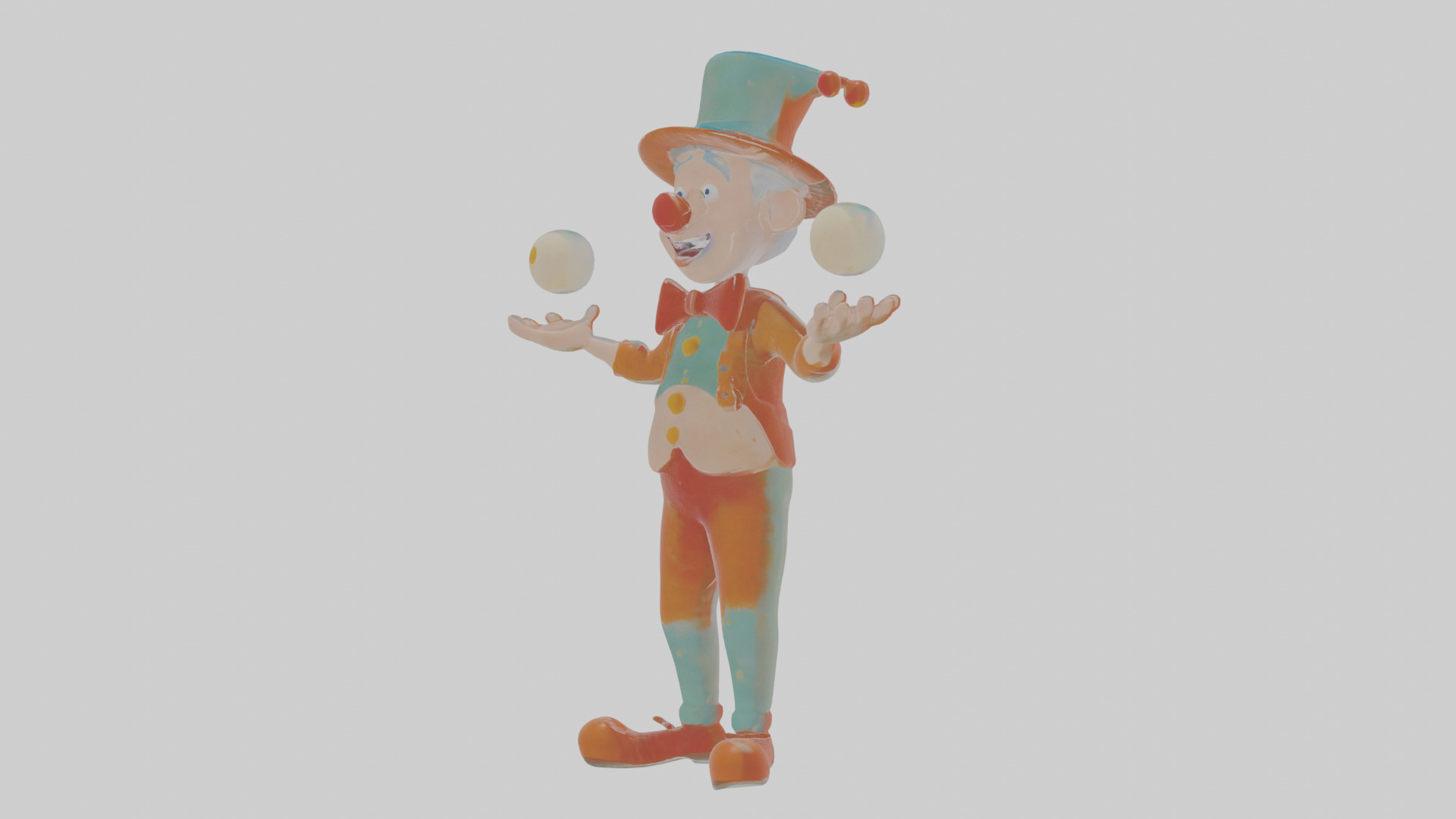 Cartoon Jasper the Juggler of Jolting Jokes Model Low-poly 3D model_16