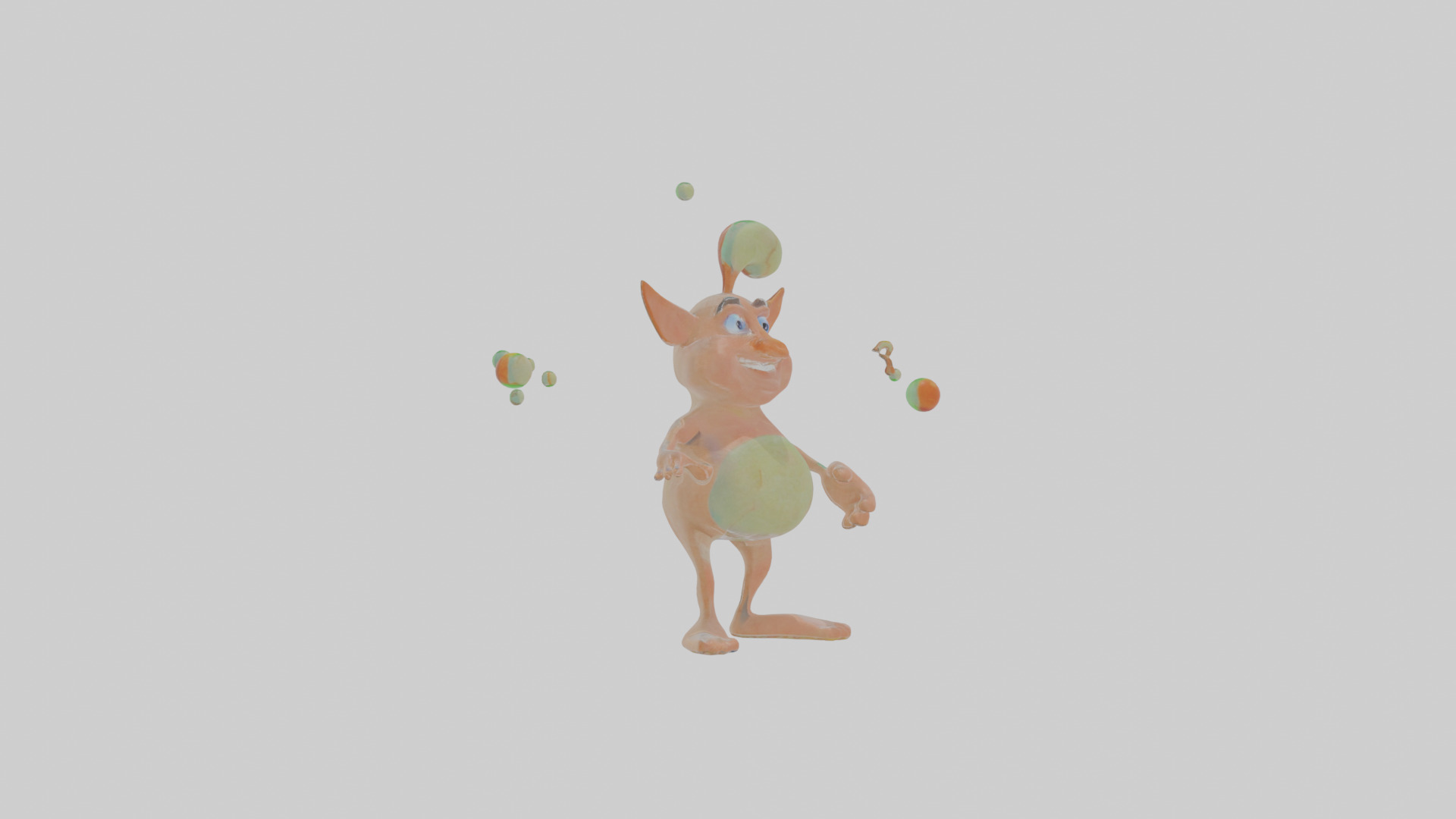 Cartoon Jasper the Juggling Jinn Model Low-poly 3D model_10