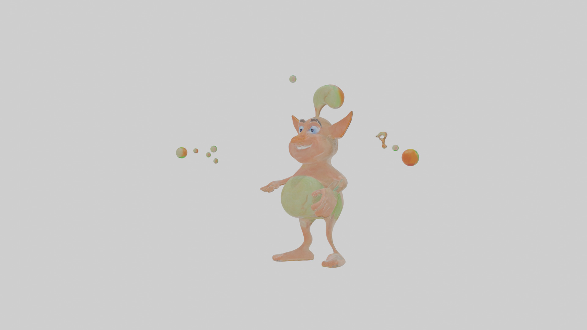 Cartoon Jasper the Juggling Jinn Model Low-poly 3D model_15
