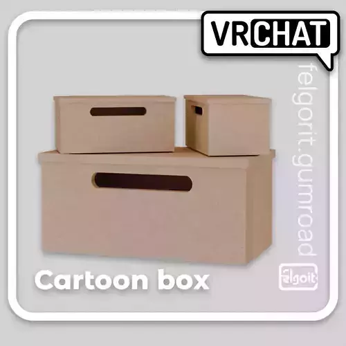 Cartoon Box - Low Poly 3D Model  