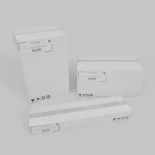 White Cardboard Box Retail Ready Trio - Rigged and Customizable 3D Model Collection