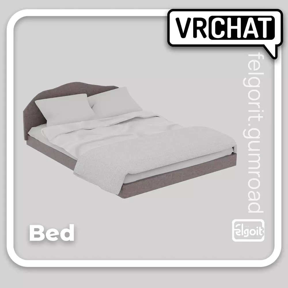 Bed 3D Model Low-poly 3D model_0