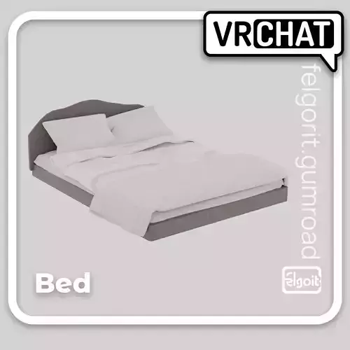 Bed 3D Model Low-poly 3D model