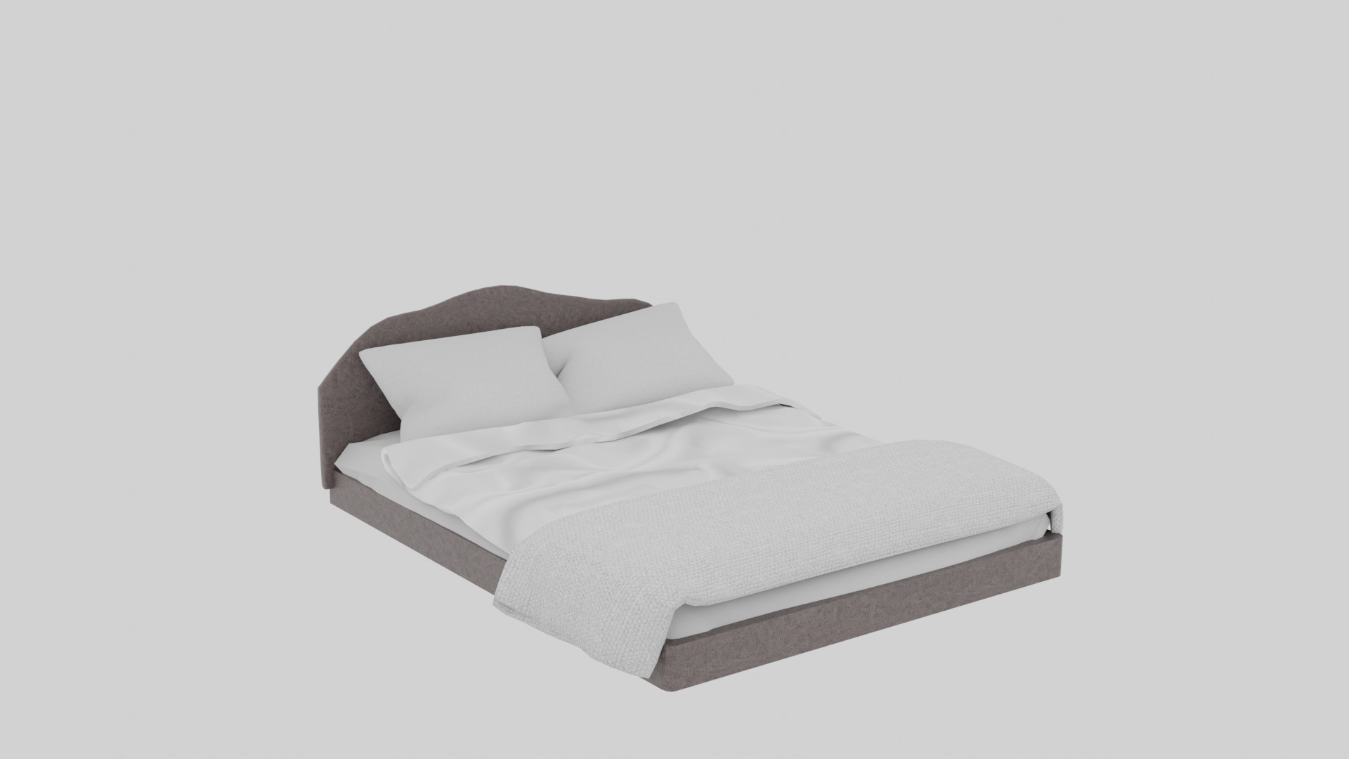 Bed 3D Model Low-poly 3D model_2