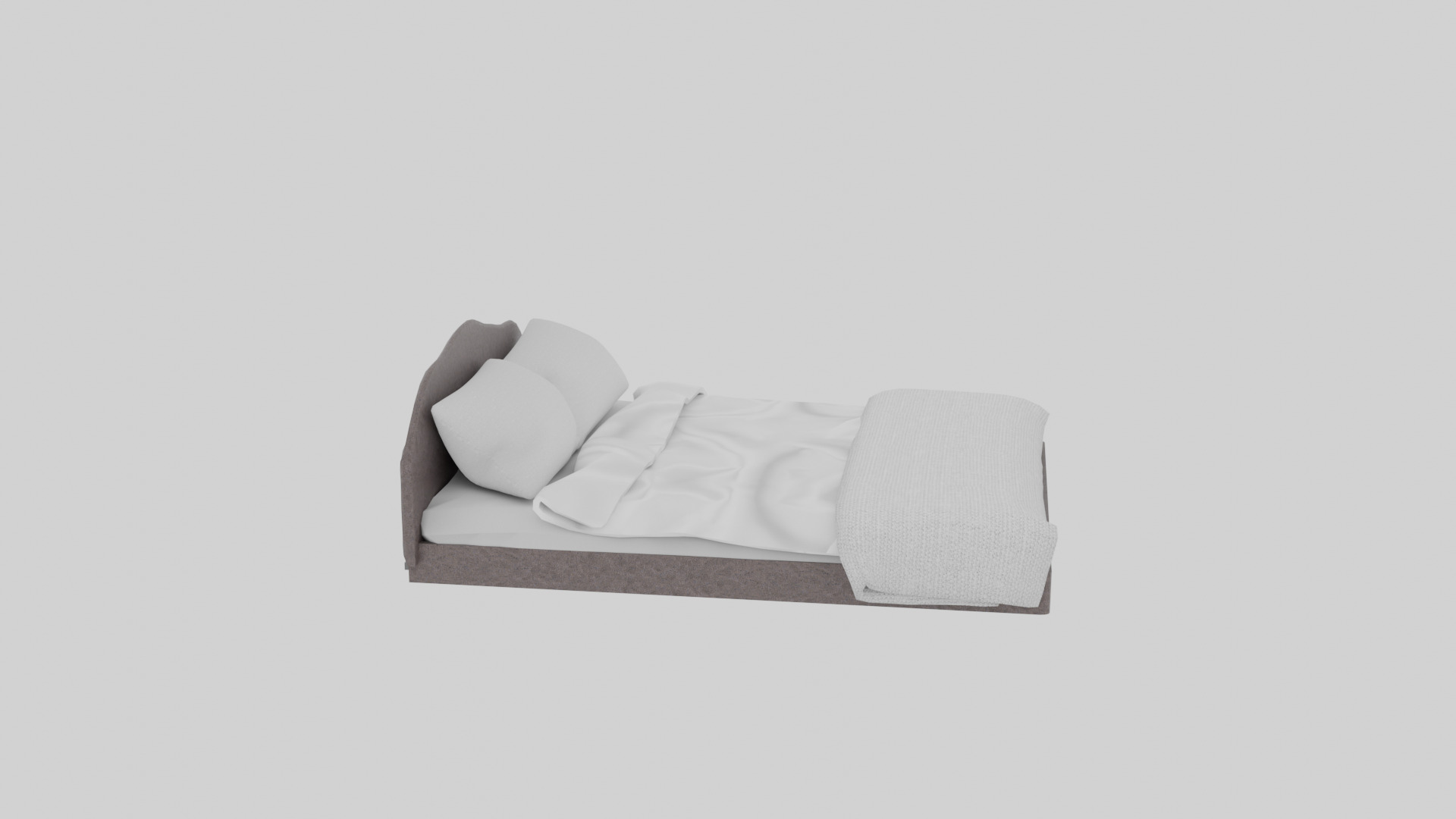 Bed 3D Model Low-poly 3D model_3