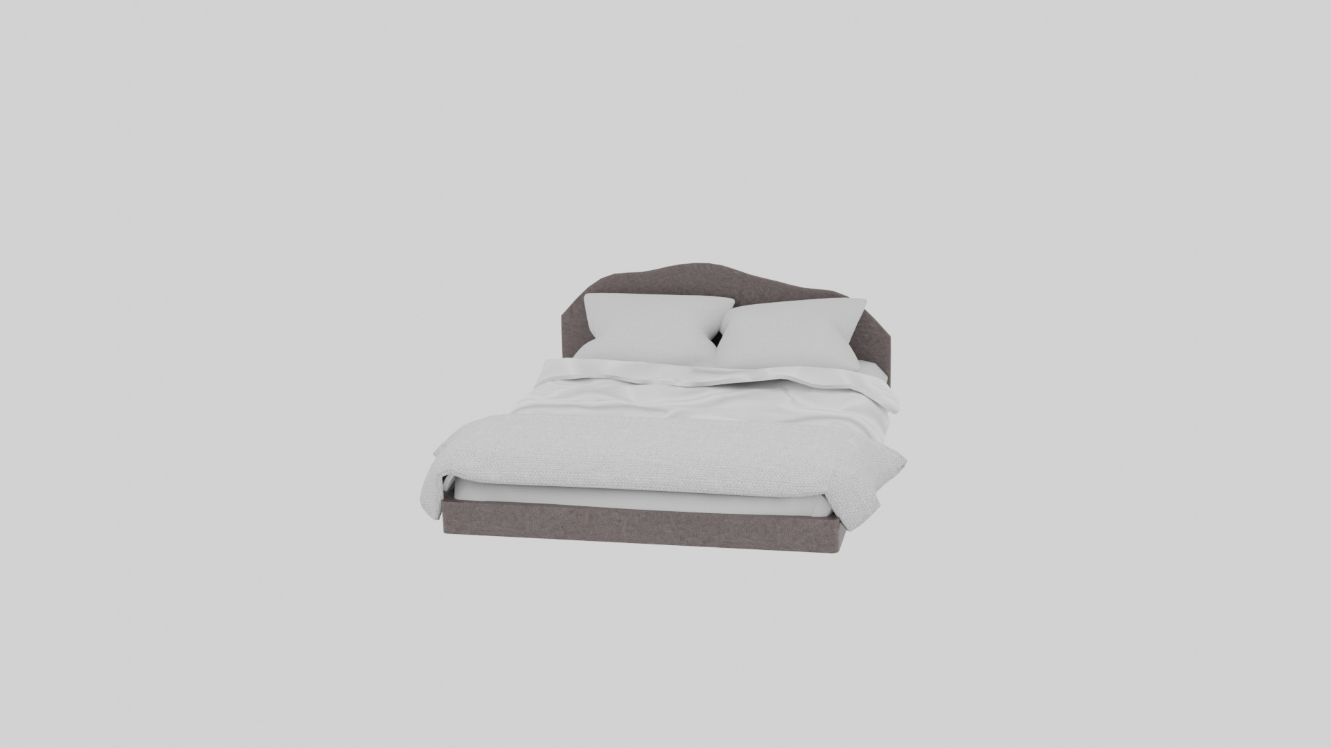 Bed 3D Model Low-poly 3D model_1