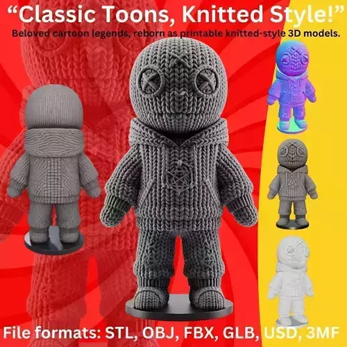 3D Printable STL Voodoo Doll Figure