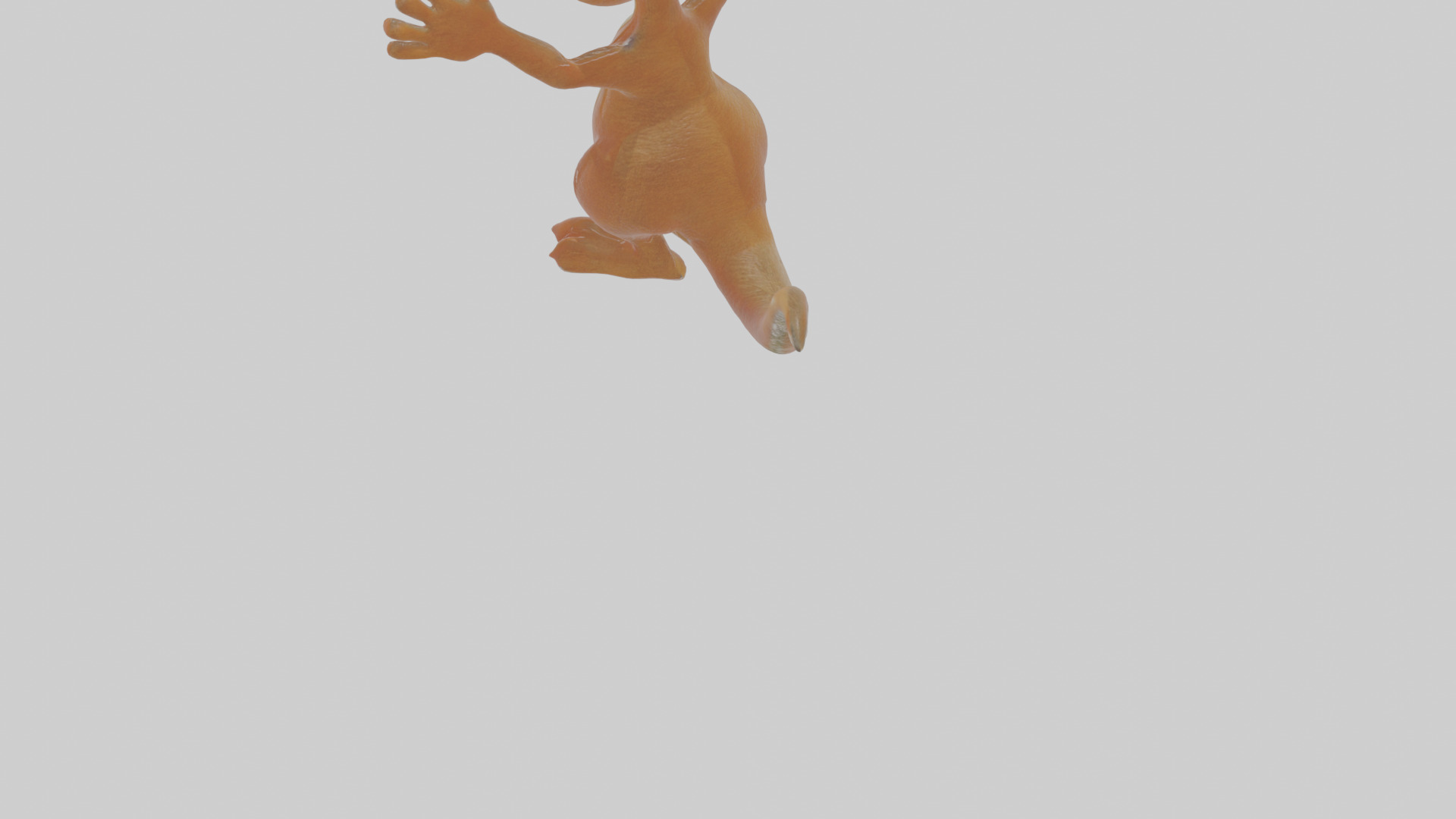 Cartoon Kangaroo Low-poly 3D model_5