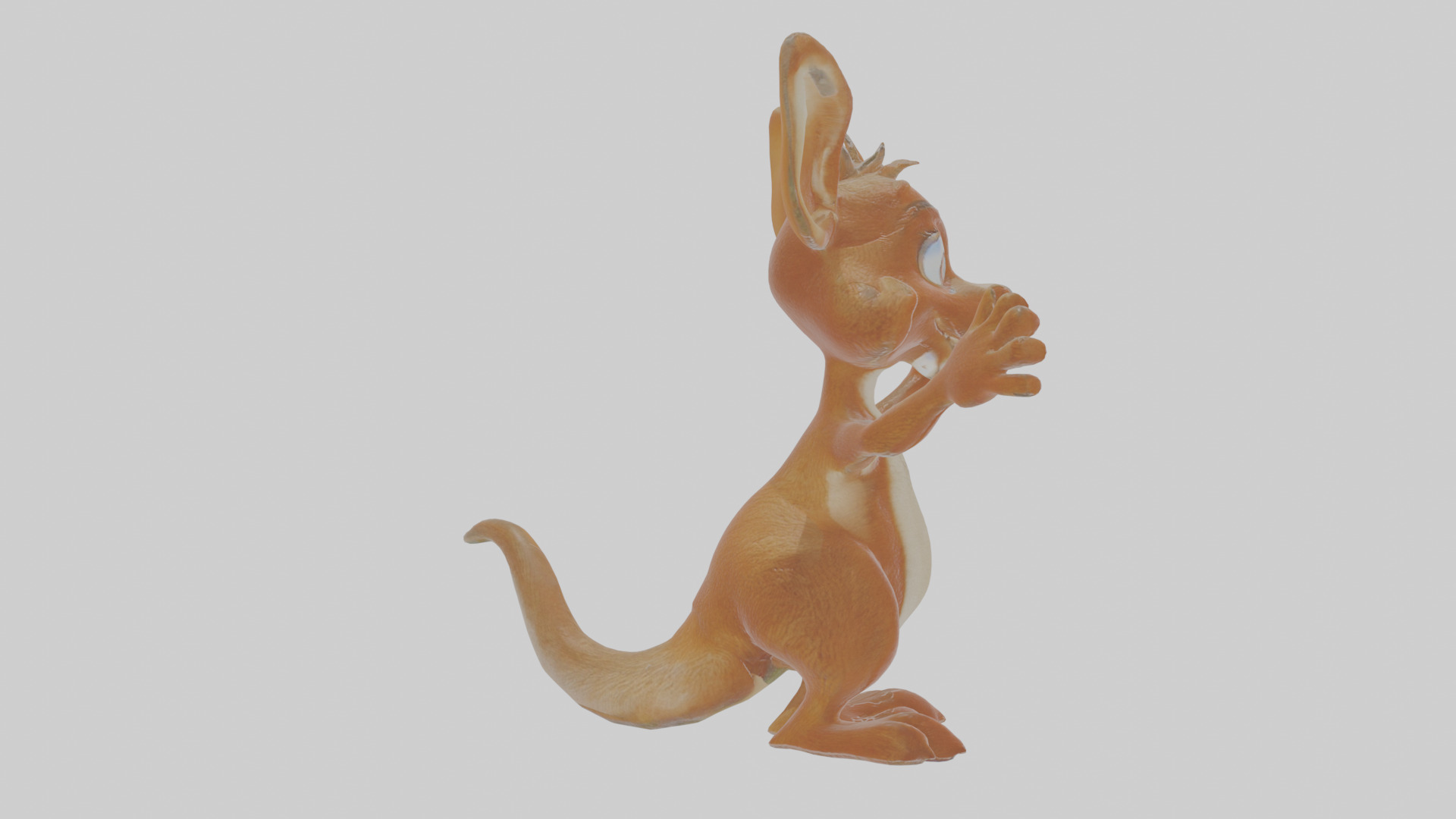 Cartoon Kangaroo Low-poly 3D model_20
