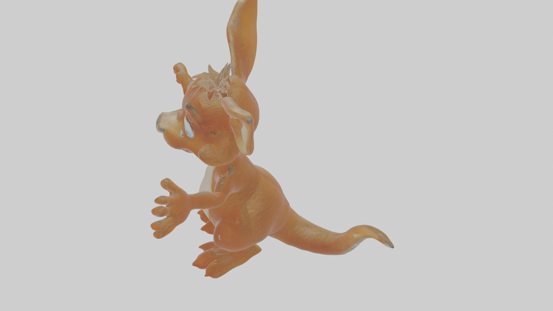 Cartoon Kangaroo Low-poly 3D model_26