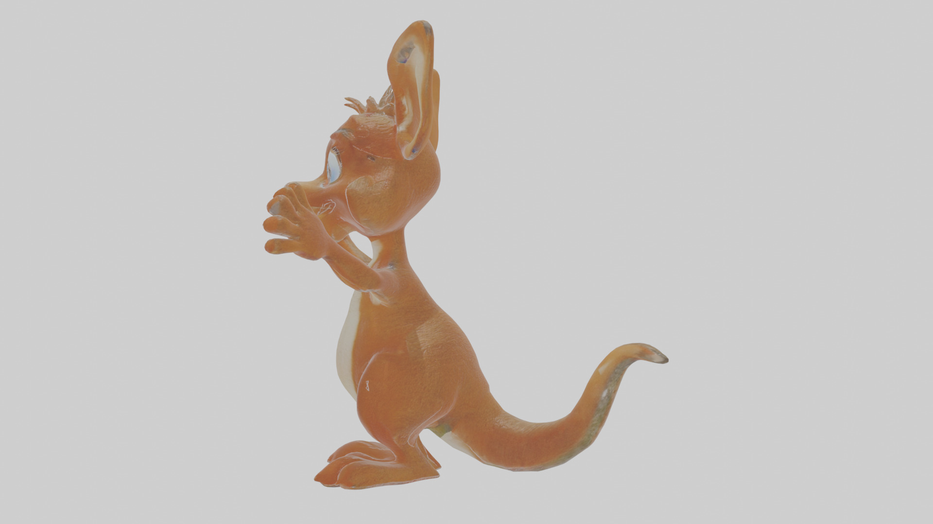 Cartoon Kangaroo Low-poly 3D model_19