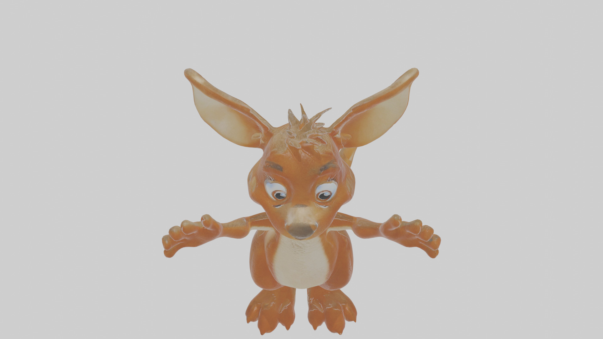 Cartoon Kangaroo Low-poly 3D model_25