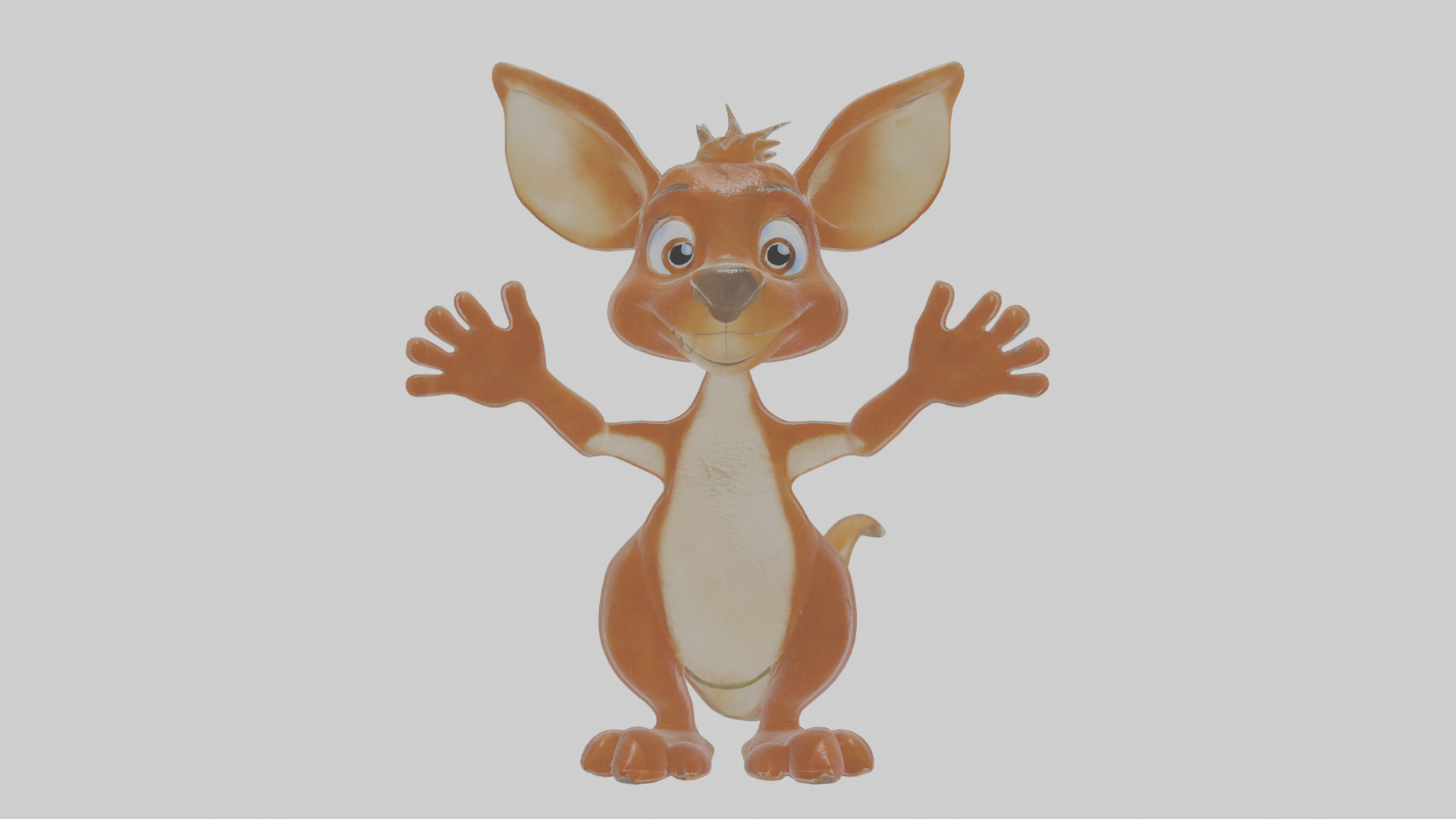 Cartoon Kangaroo Low-poly 3D model_13