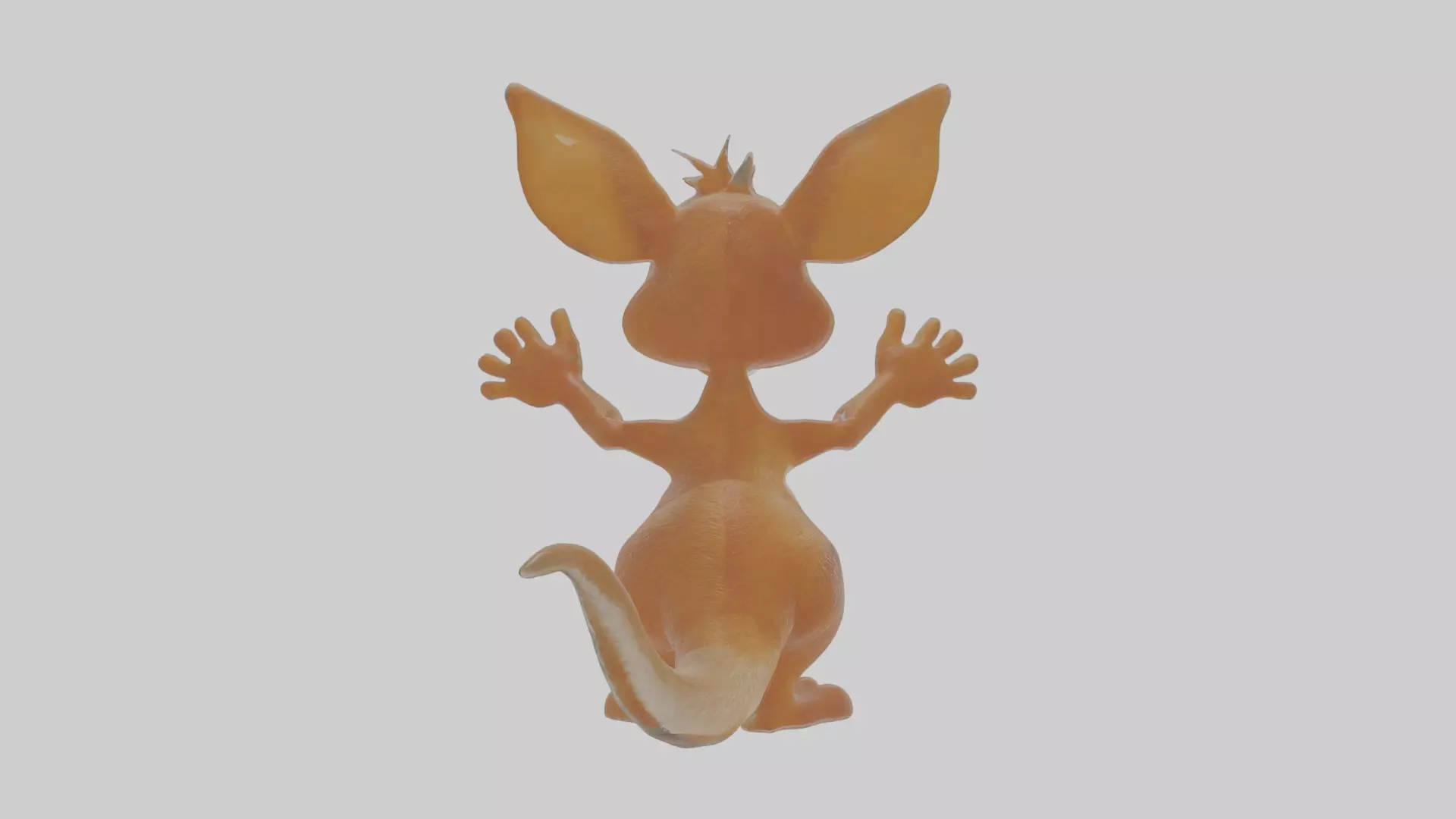 Cartoon Kangaroo Low-poly 3D model_0