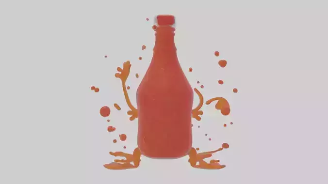 Cartoon Ketchup Bottle