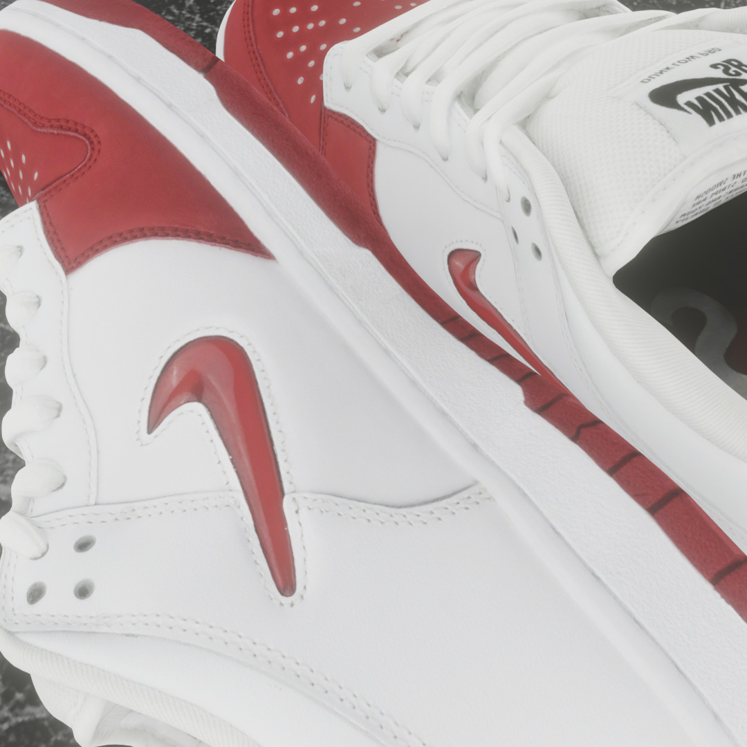 NIKE SB DUNK LOW SUPREME VARSITY RED Low-poly 3D model_8