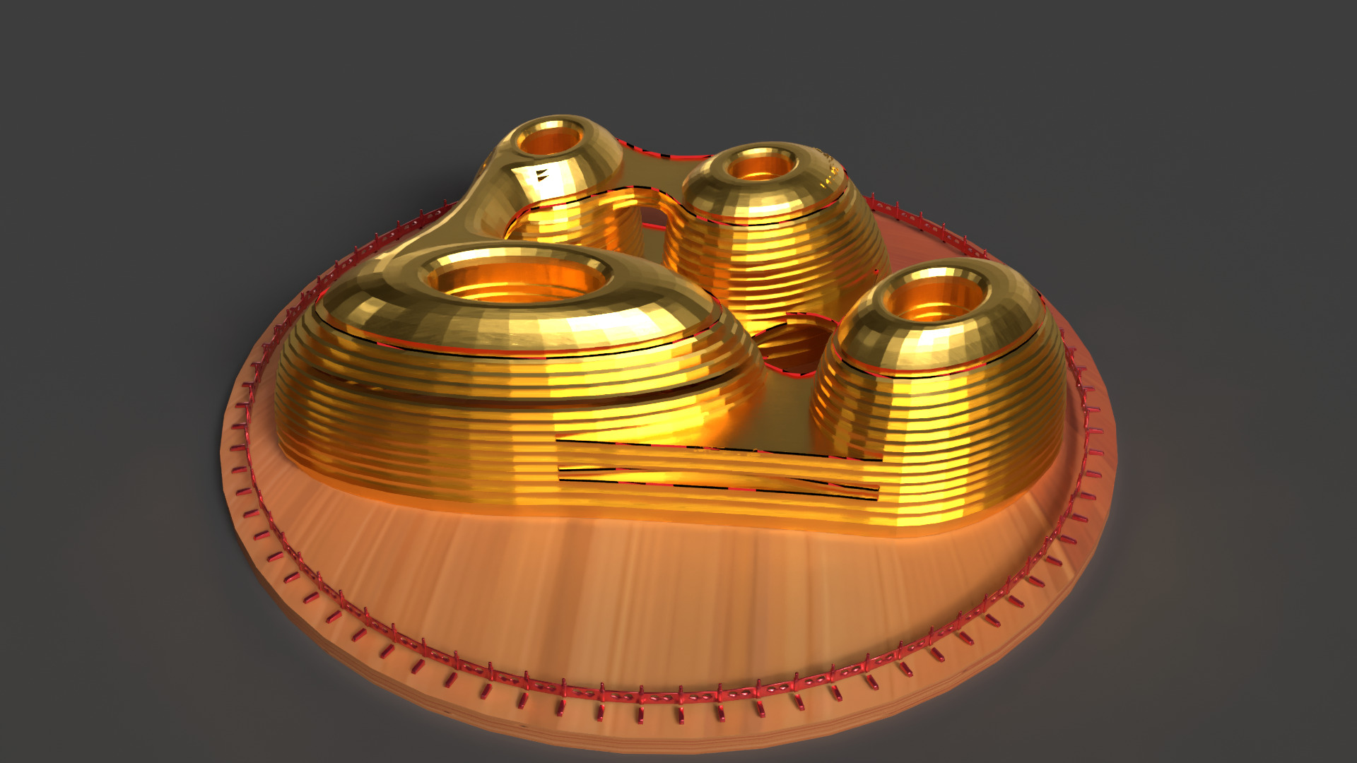 Chinese building figure  Low-poly 3D model_2