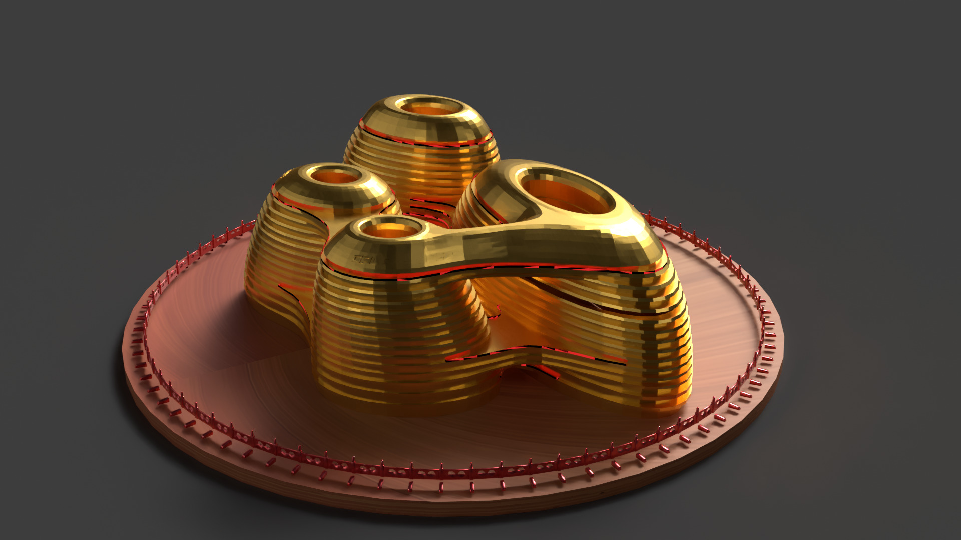 Chinese building figure  Low-poly 3D model_5