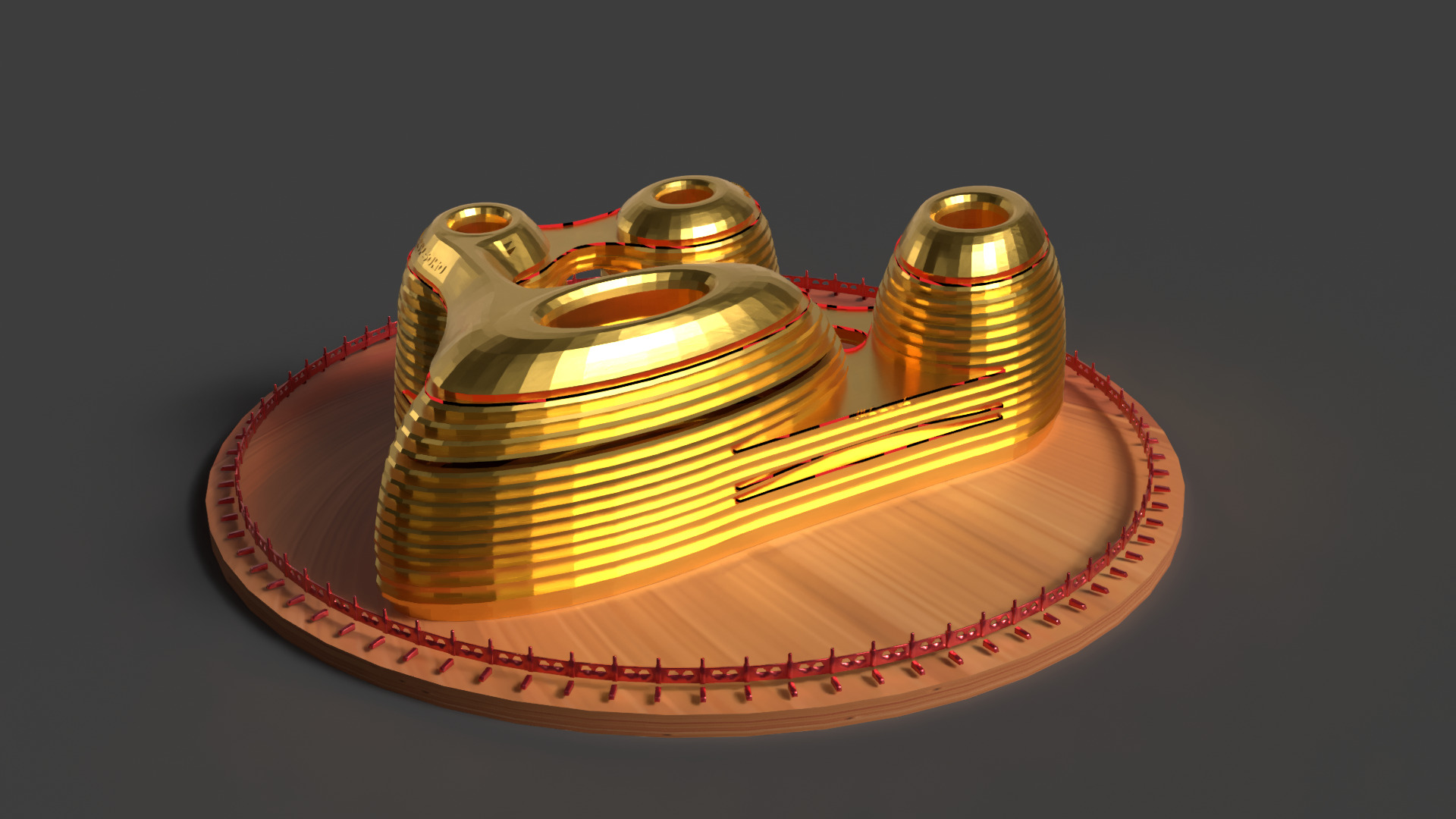 Chinese building figure  Low-poly 3D model_3