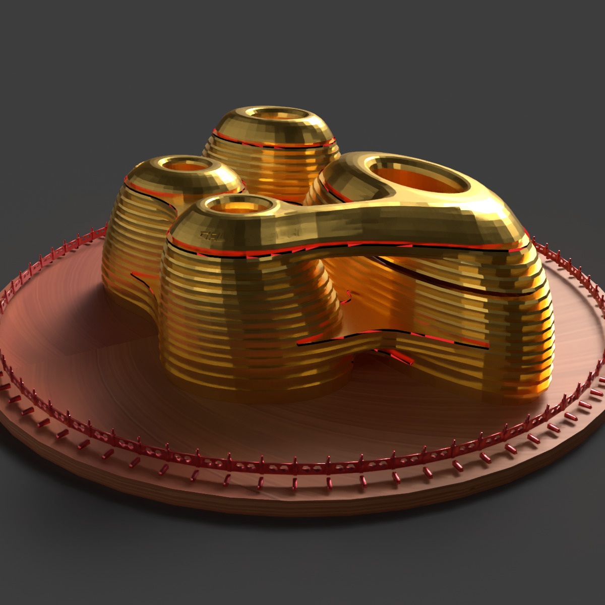 Chinese building figure  Low-poly 3D model_6