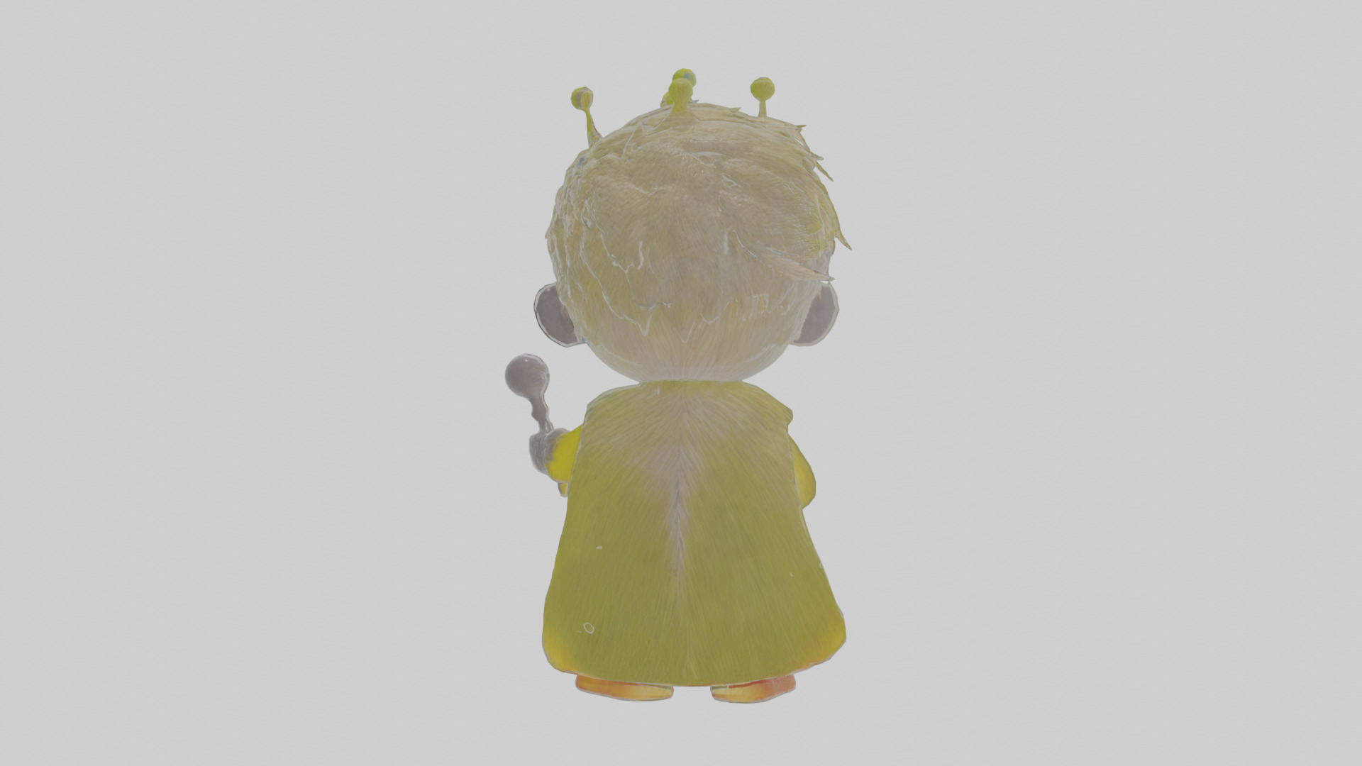 Cartoon Kinglet Low-poly 3D model_1