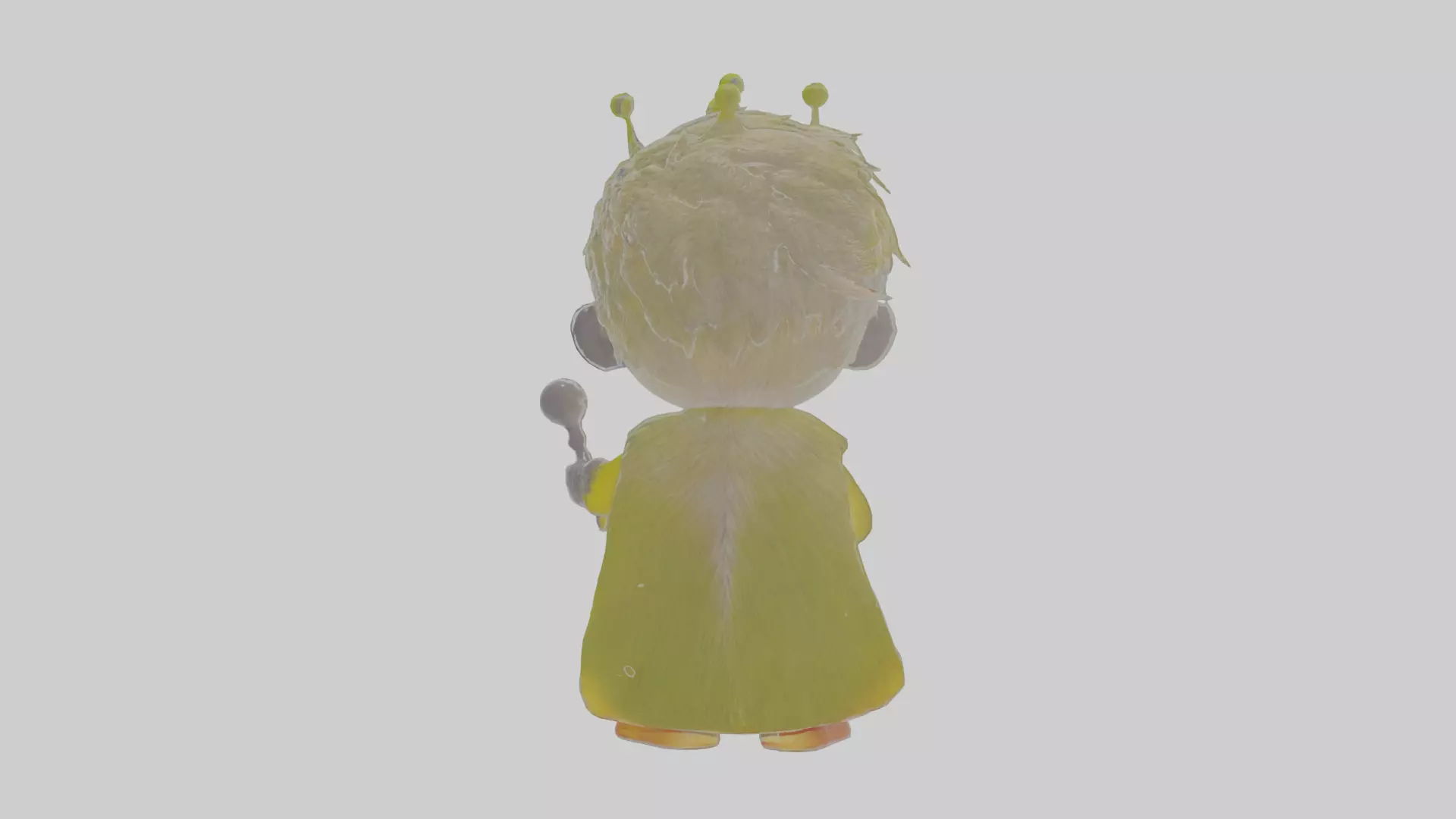 Cartoon Kinglet Low-poly 3D model_0