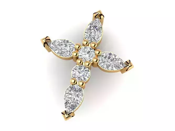 Pingente Cruz Diamantes