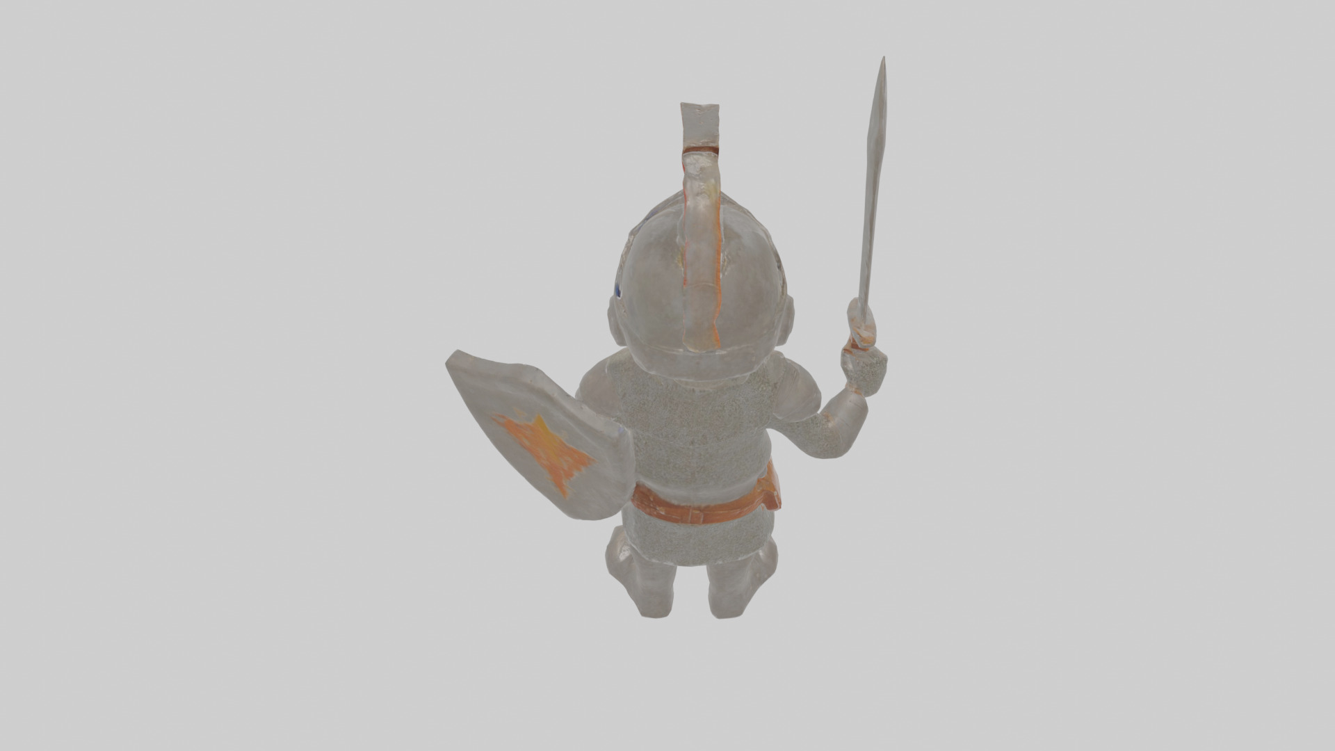 Cartoon Knight Low-poly 3D model_23