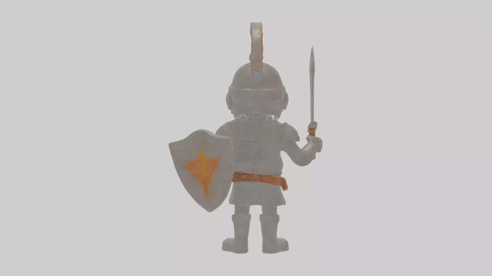 Cartoon Knight Low-poly 3D model_0