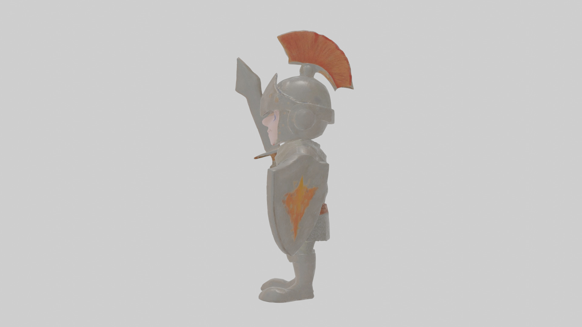 Cartoon Knight Low-poly 3D model_18