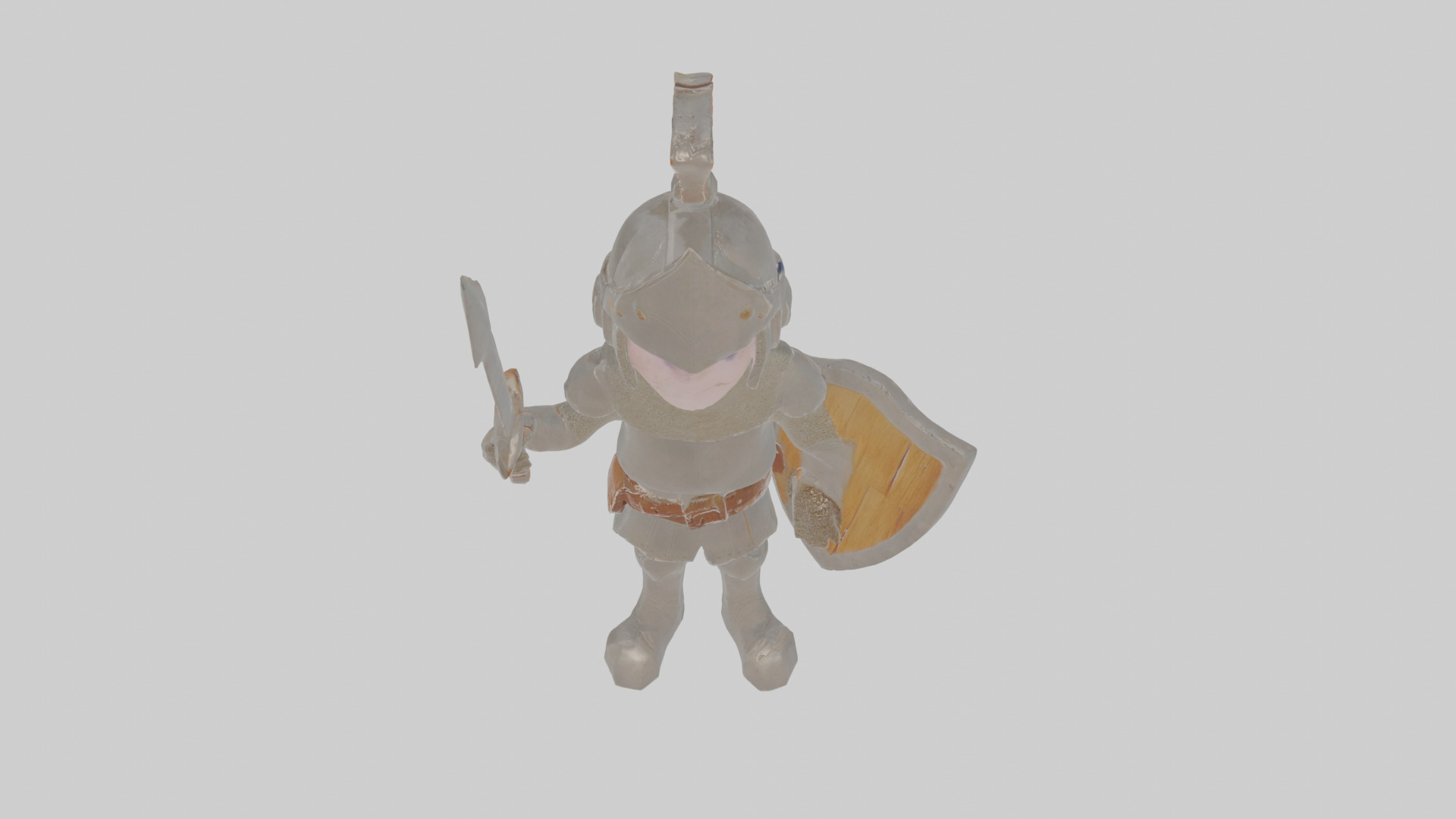 Cartoon Knight Low-poly 3D model_25